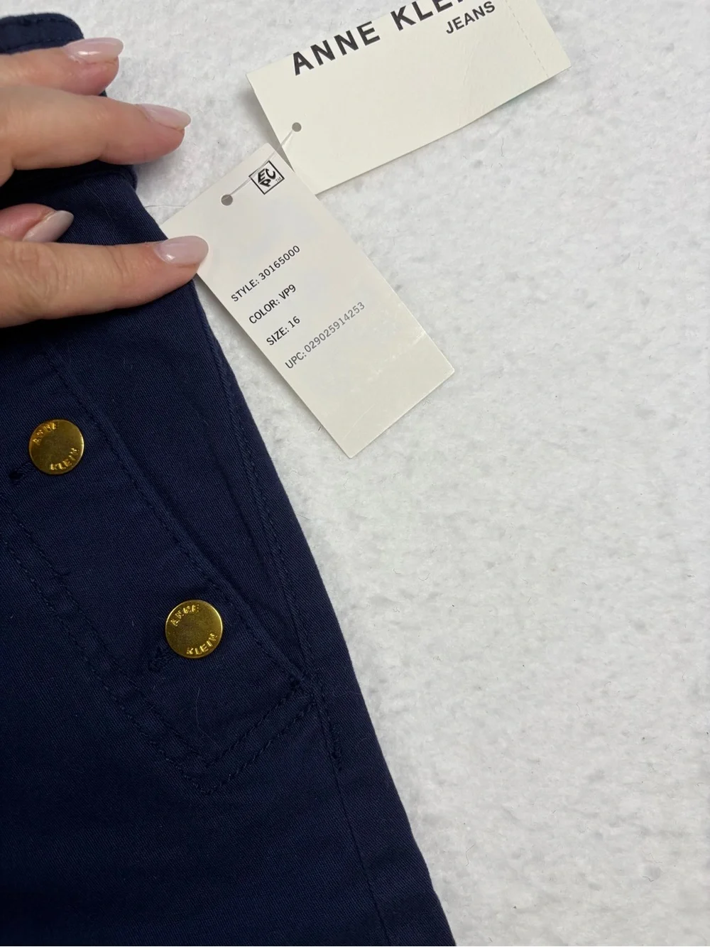Anne Klein Navy sailor‎ Shorts with Gold Button Details